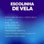 ABERTAS AS INSCRIÇÕES PARA A ESCOLINHA DE VELA DE PORTO BELO