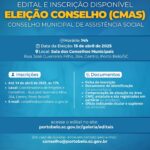 PORTO BELO ABRE INSCRIÇÕES PARA ELEIÇÃO DO CONSELHO MUNICIPAL DE ASSISTÊNCIA SOCIAL